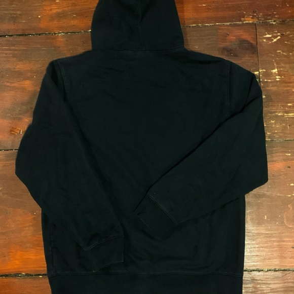 SUPREME LACOSTE HOODIE SS2018 Large Black Men’s Heavt Duty Hooded Sweatshirt - Picture 3 of 5